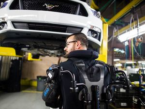Supporting image for story: Suit you, sir! Ford rolls out exoskeleton vest to aid assembly workers