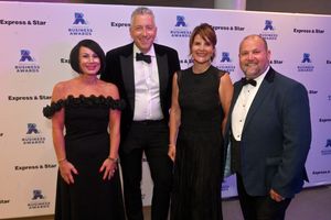 The TC Morris Ltd team - Donna Jones, James Tennant, Charlotte Tennant, Allan Jones - at the Express & Star Business Awards 2025