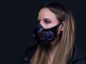 Supporting image for story: Gaming firm unveils concept face mask including lights and microphone