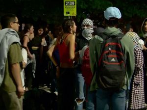 Supporting image for story: Dozens arrested as police clear pro-Palestinian encampment at US university