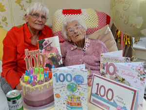 Supporting image for story: Mary all smiles as she turns 100