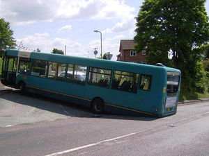 Supporting image for story: Hold-ups in Bridgnorth as bus gets stuck