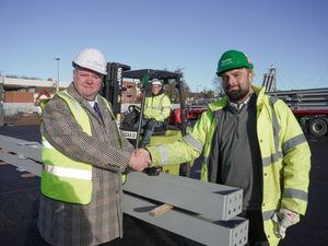 Supporting image for story: Multi-million-pound redevelopment of Bilston Market reaches major milestone as steel framework erected