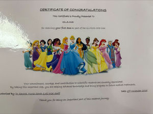 Isla-Mai's certificate for the start of her trial.