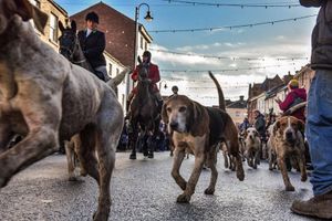 Hunt in Welshpool, Credit: Owain Betts
