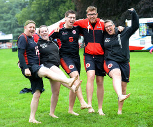 Wombourne Volleyball Club go barefoot for the event