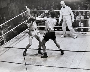 April 4, 1966: 'Bridgnorth's Tony Bowen and Brian Griffiths, of Wednesfield, both connect with lefts during their lightweight bout which the Shropshire man won at Bridgnorth on Saturday.' 