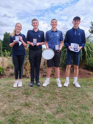 Wrekin 1 team (left to right) Nevaeh Kirwan,  Vinnie Brothwood, Harry Slater, Stanley Bunning