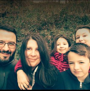 Richard and Kerry together with Immy, Rebecca, and Josh