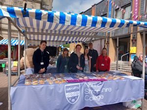 A stall run by North Shropshire College