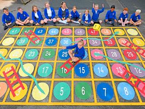 Supporting image for story: Kids queue to enjoy revamped playground at school near Market Drayton