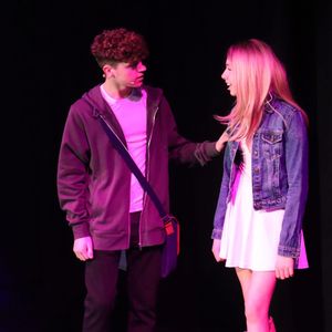 Sally Birch and Jayden Ralten performing in the show.