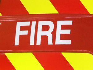 The rear of a fire service vehicle