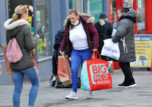 Shoppers were out in force in Shrewsbury