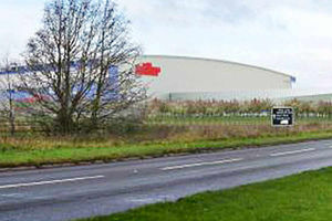 How it would look if Muller constructs the massive 1,443ft conveyor bridge between the factory off Shrewsbury Road with the planned manufacturing plant