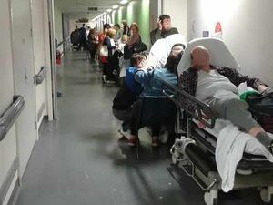 Supporting image for story: Shock at hospital trolley queues