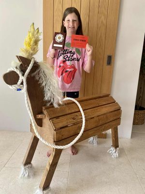 Junior woodwork - Georgie Lawrence, with her horse