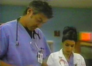 Lucky break - Alice with George Clooney in ER