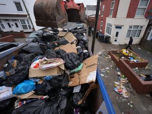 Rubbish piled up in Birmingham