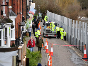 Supporting image for story: Region braces itself for Storm Dudley with flood defences erected and sandbags piled high