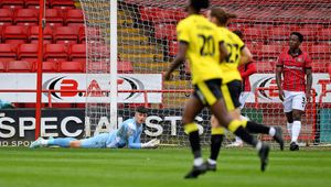 Tommy Simkin after Harrogate equalise.