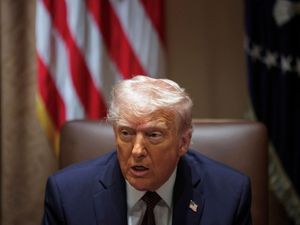 President Donald Trump speaks during a cabinet meeting at the White House