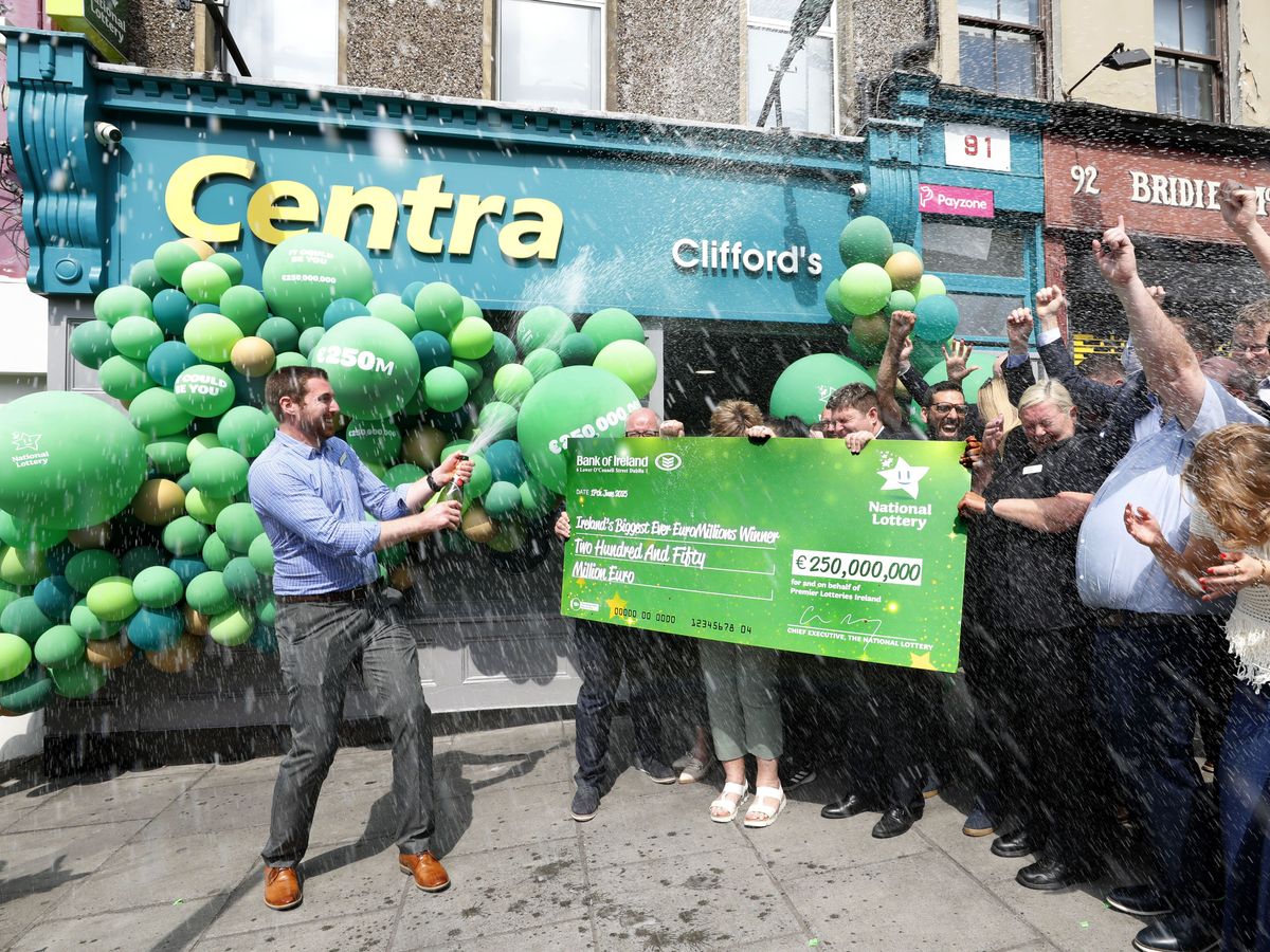 Irish family claims &lsquo;surreal&rsquo; 250m euro EuroMillions jackpot