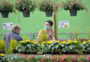 WALSALL COPYRIGHT TIM STURGESS EXPRESS AND STAR...... 13/05/2020...  Shoppers start to come back to garden centres as they reopen today. Pictured at Walsall Garden Centre..