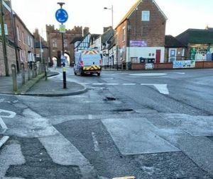 The second pot hole that punctured Dr Addison's new tyre