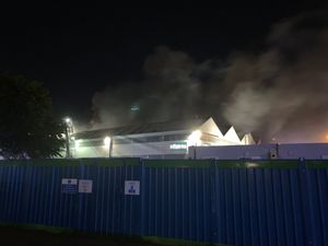 Smoke was seen pouring out of the building. Photo: West Midlands Fire Service