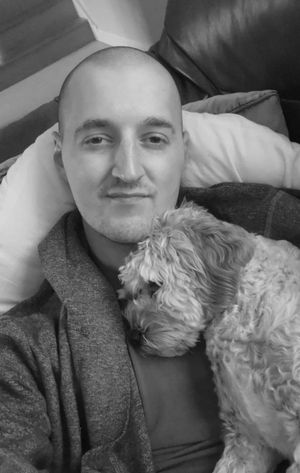 Scott Hinch and his dog Kobe