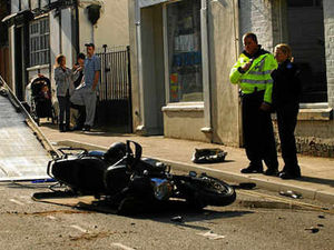 Supporting image for story: Biker airlifted to hospital after smash