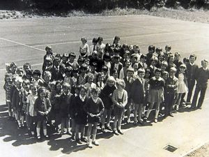 The first pupils at St Bernadette's School, Wombourne, in 1969.
