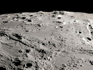 A view of the surface of the Moon