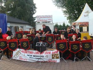 The band has travelled across Europe to perform, with this concert taking place in Datteln in Germany in 2010. Photo: Bridgtown Concert Show Band