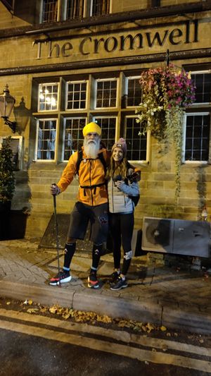 Manny Singh Kang set out from Banbury early on Friday with his friend Amelia Larard, marketing manager of the Child Brain Injury Trust