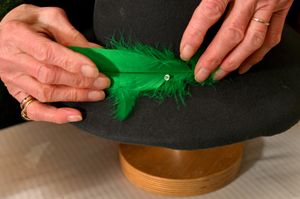  Gabrielle works with felts, straws, leather and specialist fabric