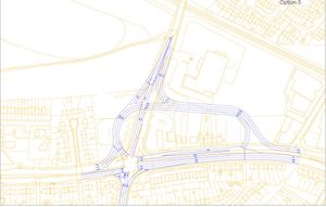 Plans for the A454 hamburger-style island. Photo: Wolverhampton Council