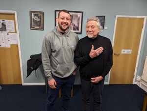Robert Plant, pictured here with Good Shepherd CEO Tom Hayden, has become a patron of the charity. Photo: Good Shepherd Wolverhampton