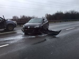 Supporting image for story: M6 crash closes lanes near Walsall