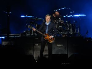 Sir Paul McCartney performs on stage at the O2 arena in Greenwich