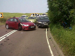 Supporting image for story: Motorcyclist airlifted after A49 crash near Shrewsbury