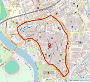 Map showing banning order zone