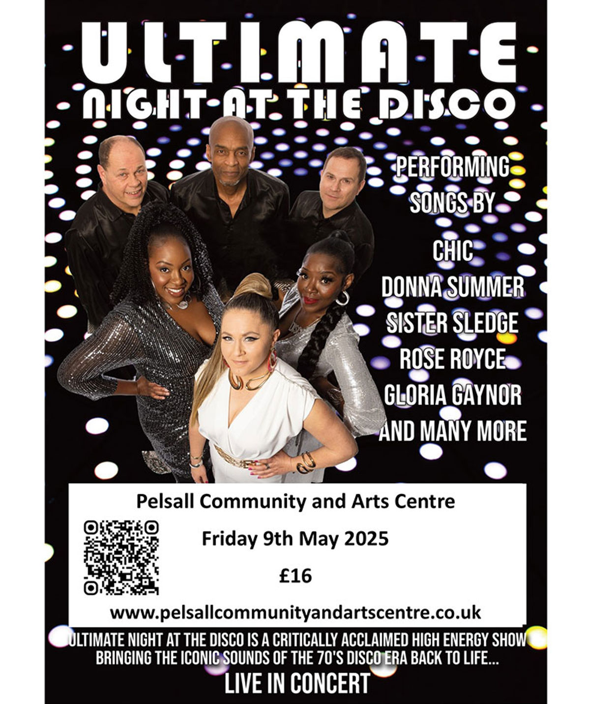 70s disco sounds performed live in Pelsall
