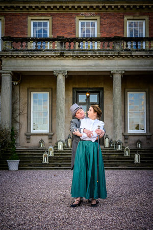 The cast holding a dress rehearsal at Davenport House in Bridgnorth last week. Photo: Terry Livesey