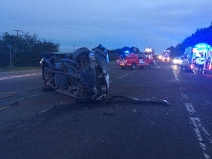 Supporting image for story: Casualty cut free from crash on A41 at Newport