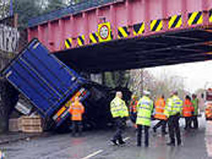 Supporting image for story: Lorry hits blackspot bridge