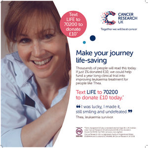 The train panel for Cancer Research UK