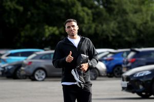 Thumbs-up from Tammer Bany, the January attacking recruit around whom there is optimism heading into the new campaign. (Photo by Adam Fradgley/West Bromwich Albion FC via Getty Images)