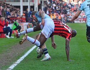 Albert Adomah hit the post for Walsall on the half-hour mark.